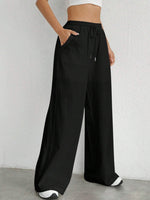 Drawstring Wide Leg Pants