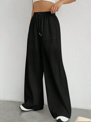 Drawstring Wide Leg Pants