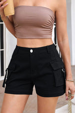 High Waist Shorts with Pockets