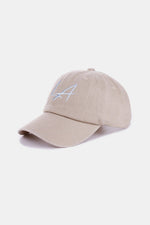 Zenana Washed Embroidered City Baseball Cap