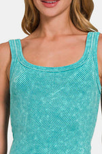 Zenana Ribbed Scoop Neck Tank