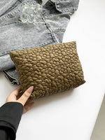 Flower Texture Polyester Clutch