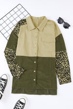 High-Low Leopard Snap Down Shacket