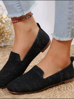 Square Toe Flat Slip-Ons