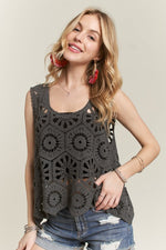 ADORA Crochet Wide Strap Tank