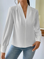 V Neck Long Sleeve Top