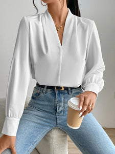 V Neck Long Sleeve Top