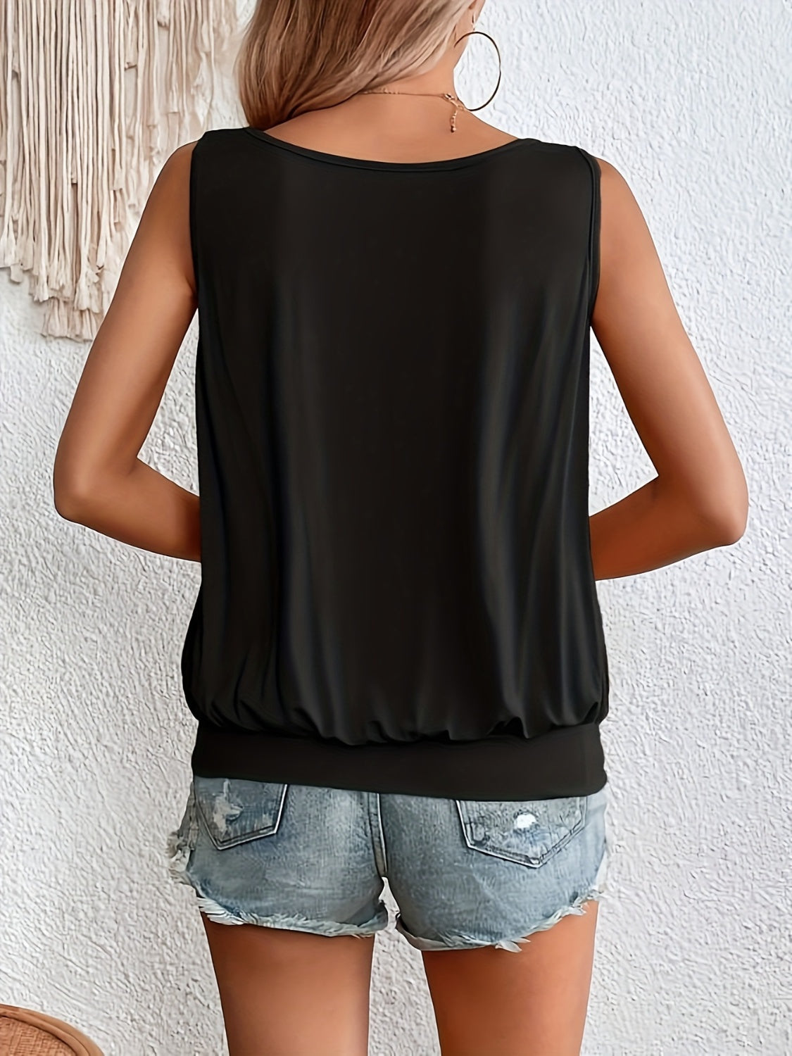 Full Size Ruched Scoop Neck Tank