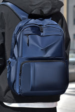 Multi-Pockets Solid Color Backpack Bag