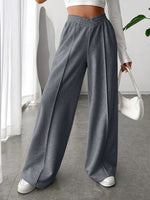 Elastic Waist Wide Leg Pants