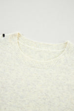 Contrast Stitch Detail Ribbed Trim Sweater