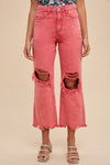 Annie Wear Distressed Raw Hem Jeans