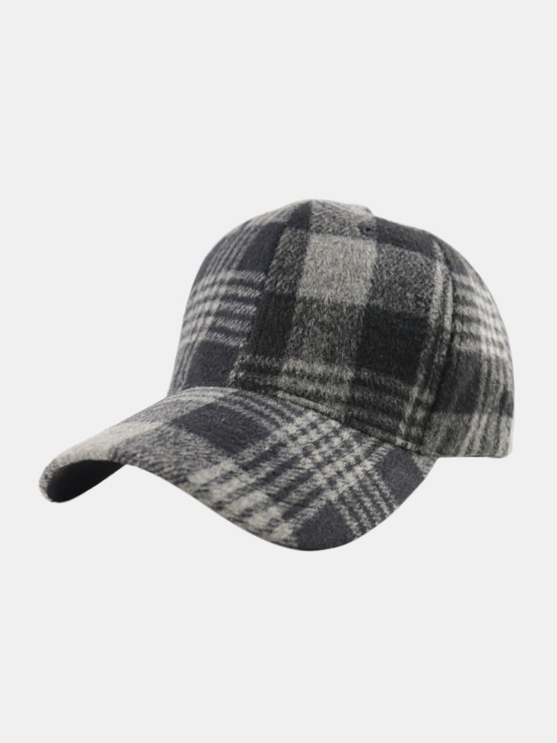 Plaid Adjustable Cotton Baseball Cap