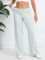 Elastic Waist Wide Leg Pants