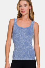 Zenana Ribbed Scoop Neck Tank