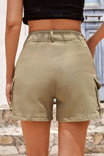 Pocketed High Waist Shorts