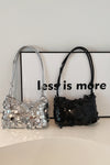 Sequin Knotted Straps Shoulder Bag