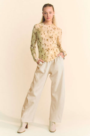 Davi & Dani Drawstring Wide Leg Sweatpants