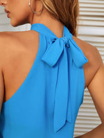 Mandy Cutout Grecian Neck Tank