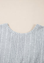 Crossover Backless Long Sleeve Knit Top