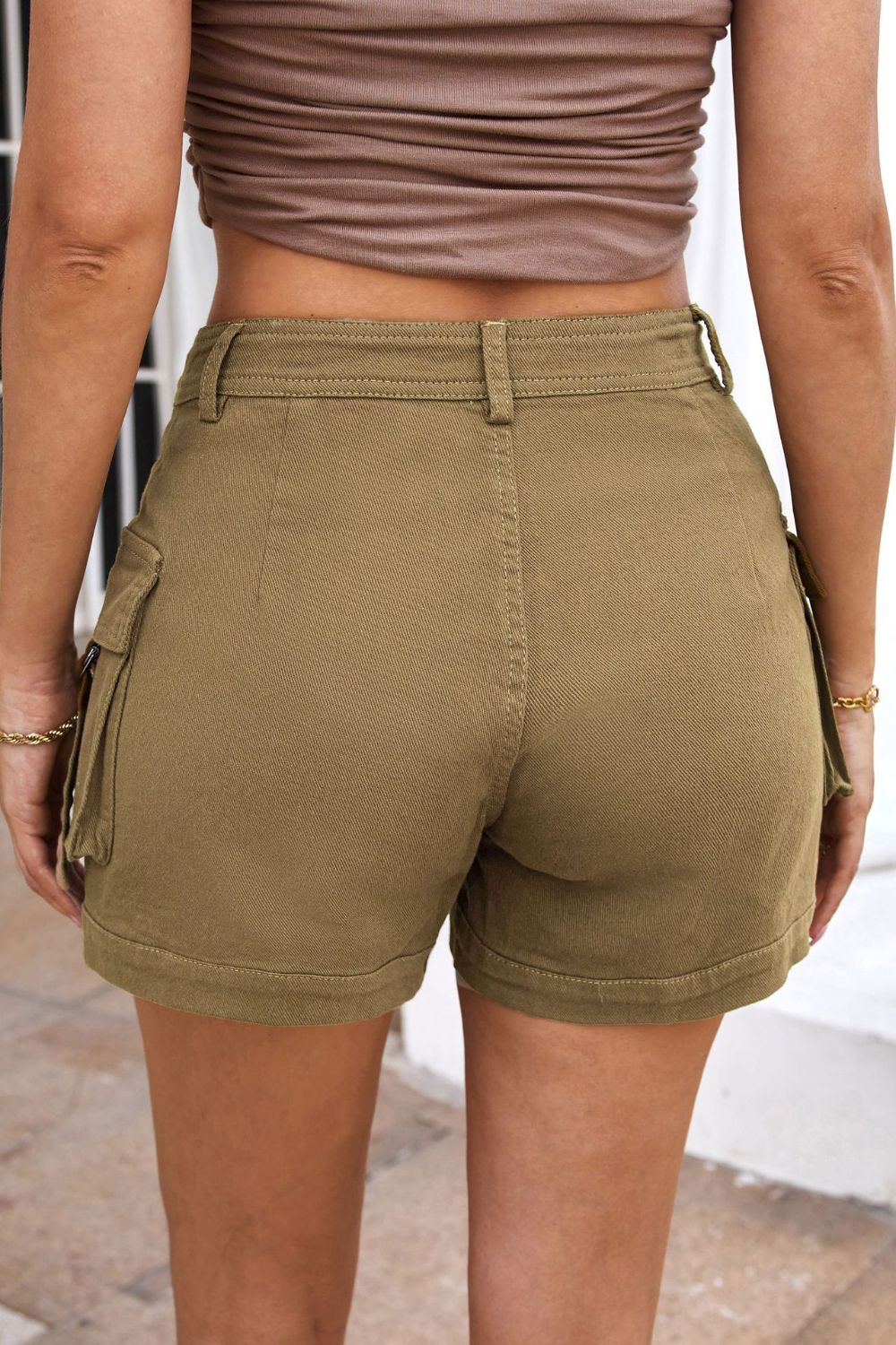 High Waist Shorts with Pockets