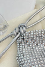 Rhinestone Knotted Strap Crossbody Bag