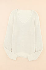 V-Neck Drop Shoulder Sweater