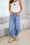 Drawstring Jeans with Pockets