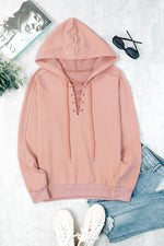 Lace Up Long Sleeve Hoodie