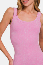 Zenana Ribbed Scoop Neck Tank