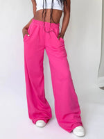 Elastic Waist Wide Leg Pants