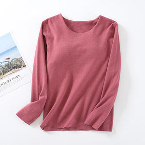 Round Neck Long Sleeve Lounge Top