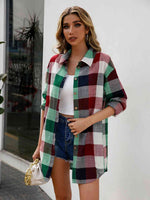 Plaid Collared Neck Button Up Shirt