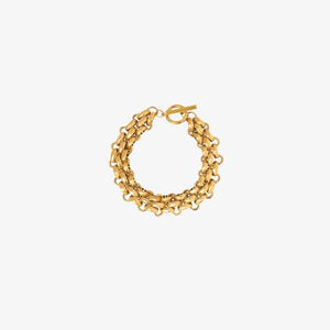 Gold-Plated Toggle Clasp Bracelet