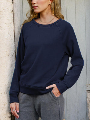 Round Neck Long Sleeve Sweatshirt