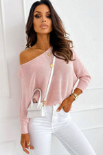 Ribbed Boat Neck Sweater