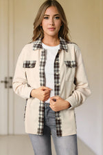 Plaid Button Down Collared Jacket