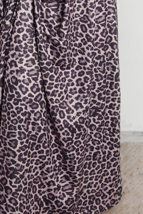 Leopard Round Neck Maxi Dress