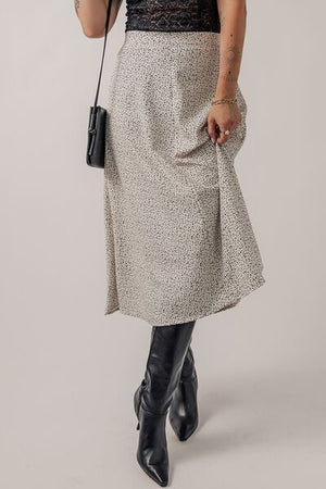 Speckle High Waist Midi Skirt