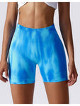 Tie-Dye Wide Waistband Active Shorts