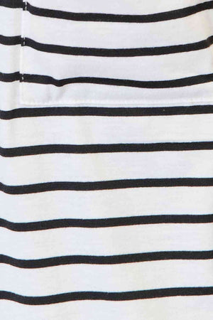 Double Take Striped Open Front Longline Cardigan