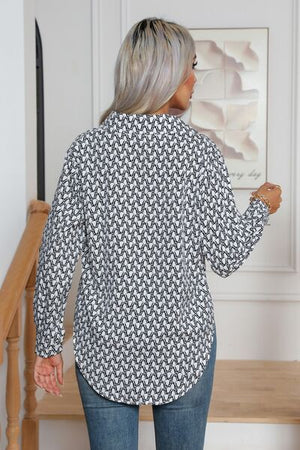 Printed Buttoned Long Sleeve Shirt