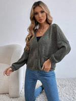 Buttoned Long Sleeve Cardigan