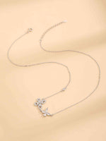 Zircon 925 Sterling Silver Butterfly Necklace