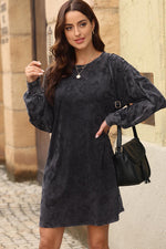 Round Neck Dropped Shoulder Tee Dress