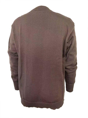Geometric V-Neck Long Sleeve Sweater