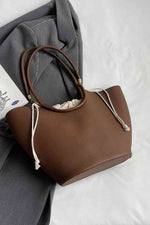 PU Leather Drawstring Handbag
