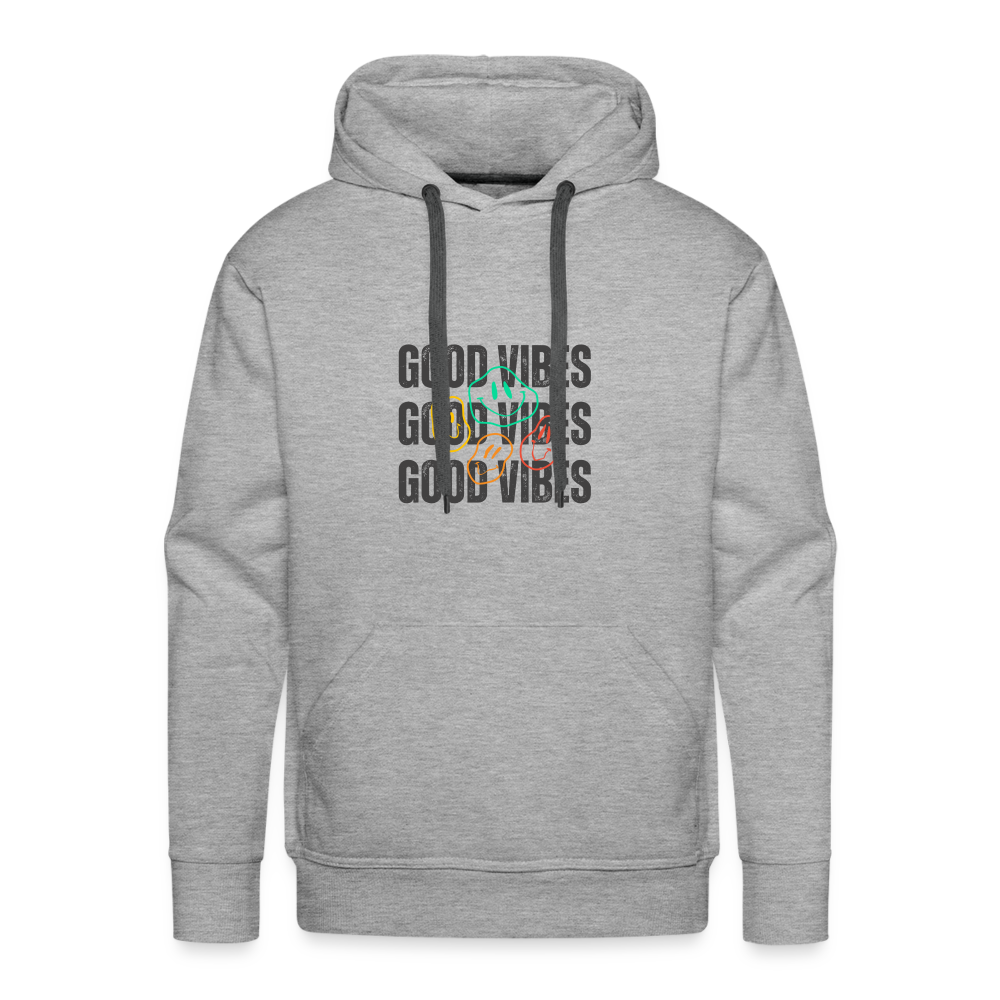 Good Vibes Men’s Premium Hoodie - heather grey