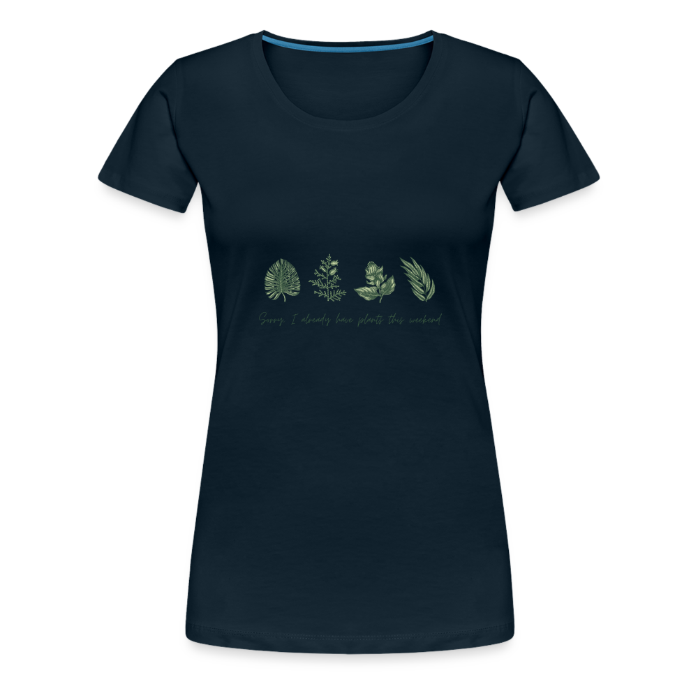 Plants Women’s Premium T-Shirt - deep navy