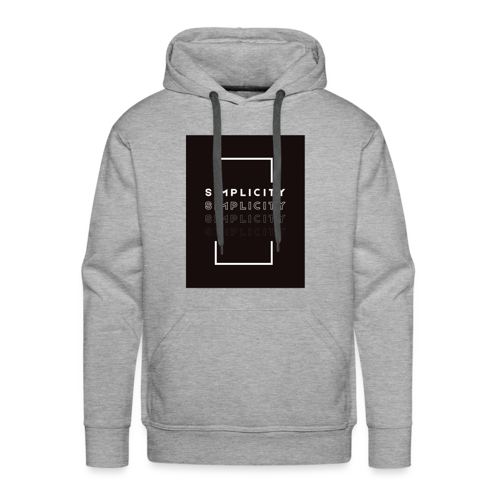 Simplicity; Men’s Premium Hoodie - heather grey